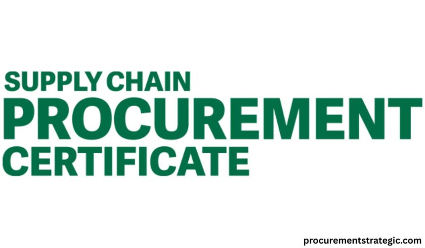supply chain procurement certificate
