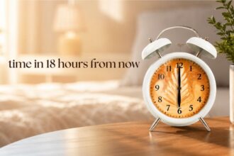 time in 18 hours from now